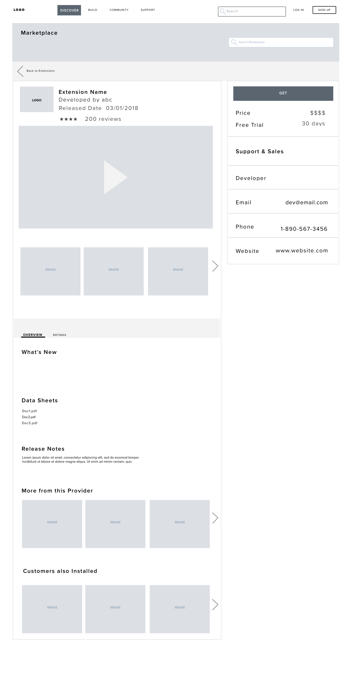 Extension Details Screen